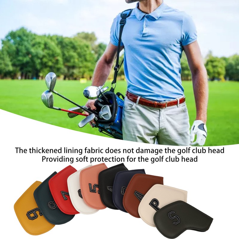 10Pcs Golf Iron Club Head Covers Headcovers Set Golf Iron