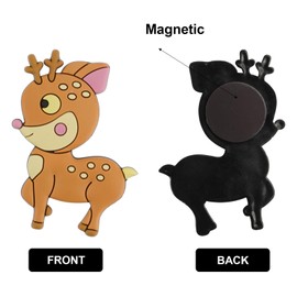 Pack of 10 Fridge Magnets for Toddlers 1-3 Years - Animal Friends Made of Full Back Magnetic Rubber - Learning & Game-Friendly Magnets for Children