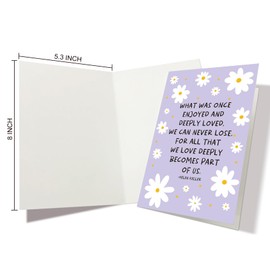 Nchigedy Heartfelt Sympathy Card for Men Women, Helen Keller Quote Condolence Card for Him Her, Get Well Soon Card for Friends
