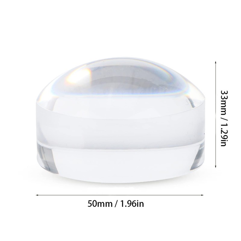 Hztyyier Dome Magnifier, 8X Acrylic Optical Half Ball Lens, 50