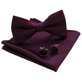 Jemigins Men's Bow Tie, Simple Accessory, Wedding, Reception, After-party, Entrance Ceremony, Party, Father's Day Gift, Chestnut