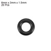 sourcingmap Nitrile Rubber O-Rings, 6mm OD 3mm ID 1.5mm Width,