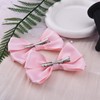 Silky Satin Pink Hair Bows for Women Girls Cute Layered