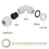 LeMotech M32 Cable Gland, 90 Degree Adjustable 18-25mm Strain Relief,