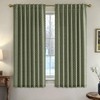 MIULEE Decorative Back Tab Linen Curtains with Geometric Pattern for