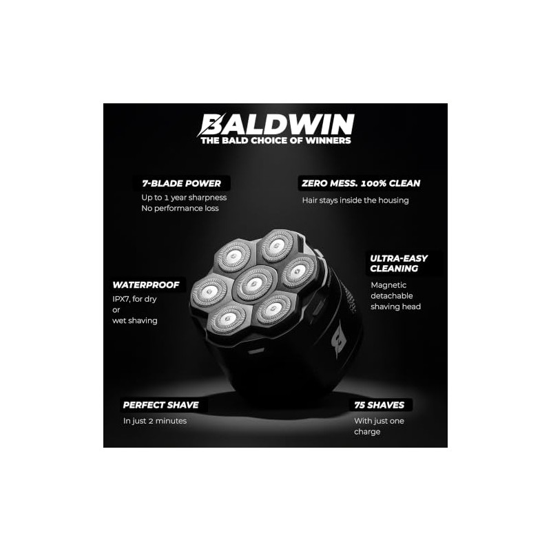 BALDWIN Bald Razor Men's - Bald Razor 7D with Magnetic
