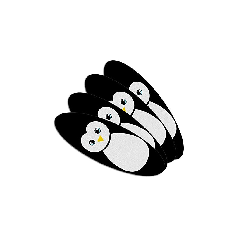 Cute Penguin Black and White Double-Sided Oval Nail File Emery