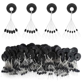 YAEGIMHT 1200 Stück Angel Bobber Stopper, 6 In 1 Gummi Angeln Bobber Stopper, 200 Set Gummistopper Angeln Schnurstopper Angeln, Ideales Angelzubehör, Geeignet zum Angeln in Bächen, Flüssen und Seen