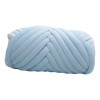 Terciopelo Chunky Yarn Arm Knitting Pet Bed Azul Claro
