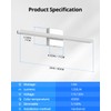 Combuh LED Bathroom Vanity Light Bar Dimmable IP44 Over Mirror