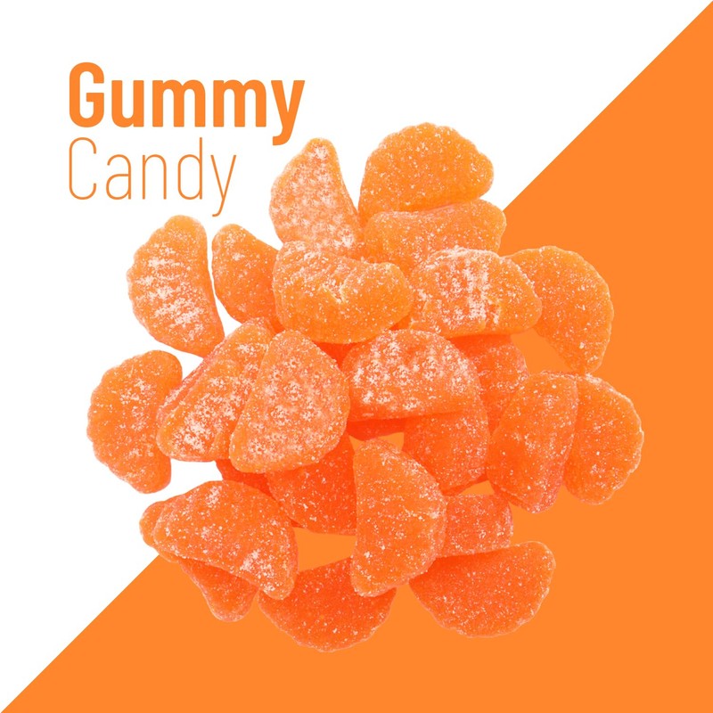 Orange Slices Gummy Candy, in Resealable Bag No Preservatives (3