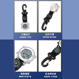 Fashionable for Outdoor time Hiking Scratch Hiking Compass, Adventure Explorer, Nylon Material, Enthusiasts, Watch, Black dial