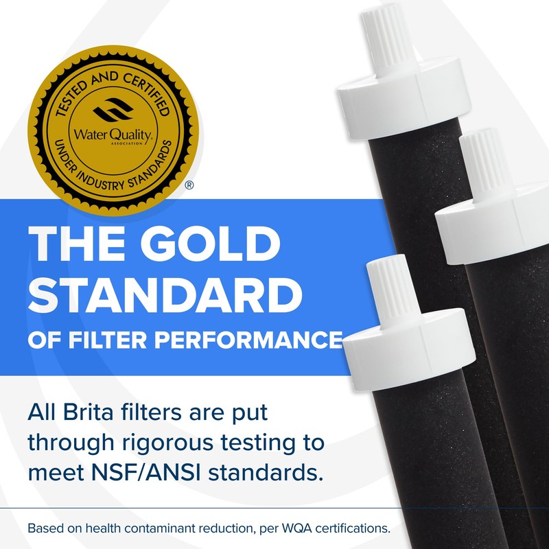 Brita Stainless Steel Premium Filtering Water Bottle, BPA-Free, Reusable, Insulated,