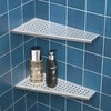 Bernkot Corner Shower Shelf 2PCS, Trapezoid Shaped Bathroom Shelves 12''