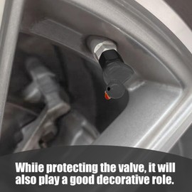 xbrtaia 4 Pack Cute Duck tire Valve caps, Glow in The Dark Tire Valve Caps, Interesting and Practical Tire Decoration, Can be Used for Cars, Motorcycles, Trucks, and Bicycles.(Black)