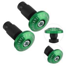 Handlebar Plug, 22 mm 7/8 Inch Rubber Motorcycle Handlebar End Slider Plug Caps for Racing ATV Off-Road (Green)