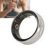 Smart Ring Silver IP68 Waterproof Pedometer Sleep Fitness Monitoring Remote