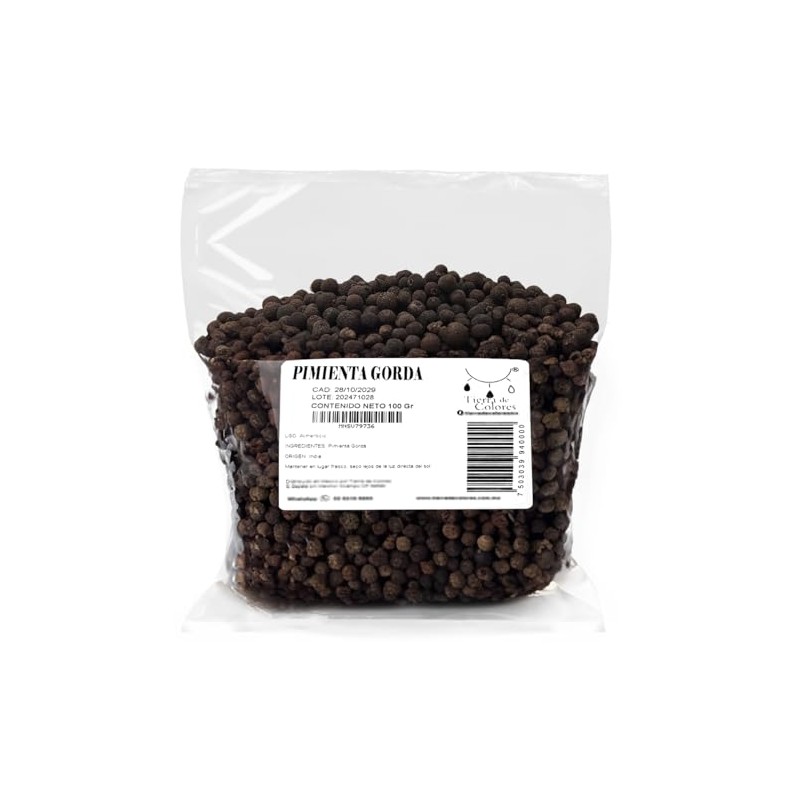 Pimienta Gorda Entera 100g 100% Natural Saborizante Especia Sazonador