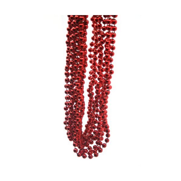 Rhode Island Novelty Metallic Red Beads : Package of 12
