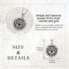 YAFEINI Vintage Evil Eye Necklace Sterling Silver Ruby Triangle Pendant