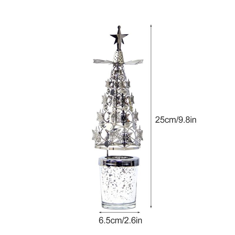 Christmas Aromatherapy Candle Hot Tree Revolving Candle Holder Walking Light