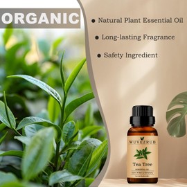 Tea Tree Essential Oils 10ML, Organic 100% Pure and Natural Tea Tree Essential Oil for Aromatherapy Diffuser - 0.33 Fl Oz/Tea Tree