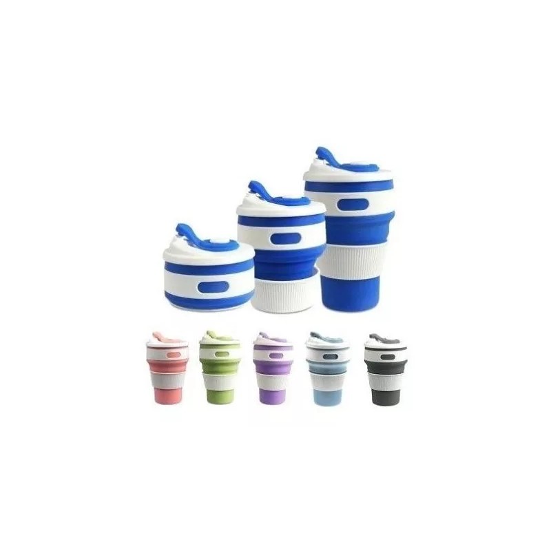 CL Vaso De De Silicon Plegable Con Manga Portatil Fold