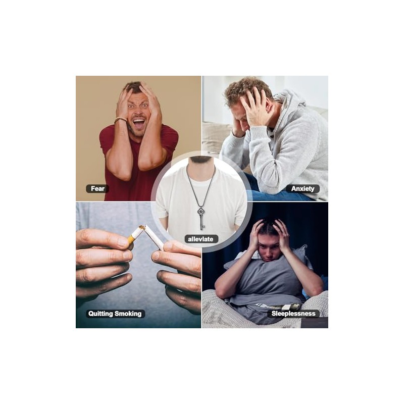 TMKEFFC TMKEFFC Breathing Necklace for Anxiety, Fidget and Quit Smoking