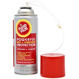 Fluid Film 11.75 oz Penetrating Oil Spray 6 Pack, Spray Can Extension Wand, Can-Gun1 Premium Can Tool Aerosol Spray, FLAS11RD