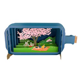 Message in A Bottle Blossom Pop Up Any Occasion Greeting Card by Alljoy Cards MIB173