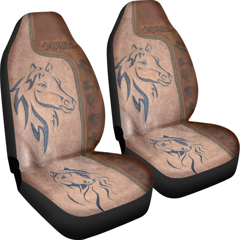 Talayituse Horse Leather Print Car Seat Cover for Front Seat