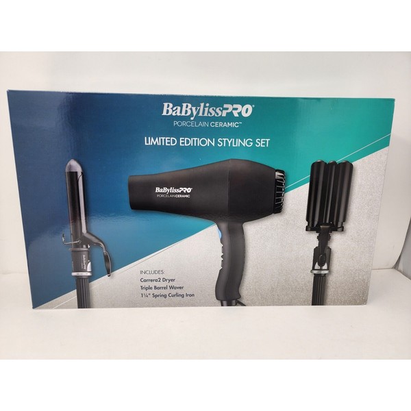 Babyliss Pro Limited Edition Styling Set Carrera2 Dryer Barrel Waver