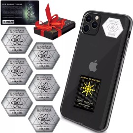 ALGORITHM SAFETY Advanced EMF & 5G Protection Silver Stickers Universal for Phones & Devices