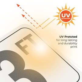 4FT Pool Depth Stickers (2 Pack), Anti-Slip Vinyl Markers - 6x6 Inches, Waterproof, Safety Number Signage for Swimming Pool Decks