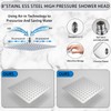 GGStudy Square 8 Inch Square Stainless Steel Shower Head -