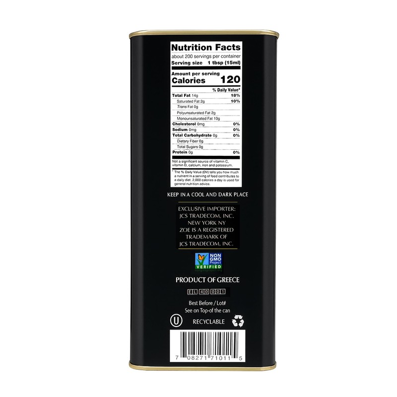 ZOE Diva Select Koroneiki Greek Extra Virgin Olive Oil, Cold