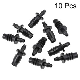 sourcing map Barb Drip Pipe Connector 4mm and 8mm Inner Diameter Hose Fitting Straight for Garden Agricultural Irrigation System, Plastic 10pcs