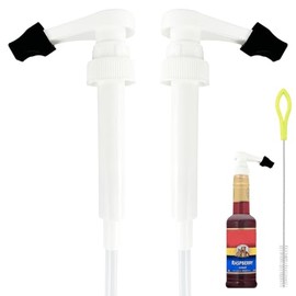 Mini Coffee Syrup Pump Only for Small Torani and Jordan’s Skinny 375ml/12.7oz Syrup Bottles with Pump Caps, Syrup Pump Dispense 8ml, White