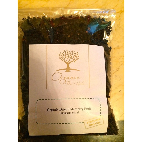 Organic Bio Herbs-Organic Dried Elderberry Fruit (Sambucus Nigra) 16 Oz.-1 lb
