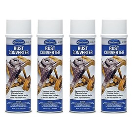Eastwood Polymeric Rust Converter to Protected Primed Surface | Metal Rust Remover Sealant & Protection Primer | Ready to Paint Automotive Undercoating | Black 13oz Aerosol | 4 Pack