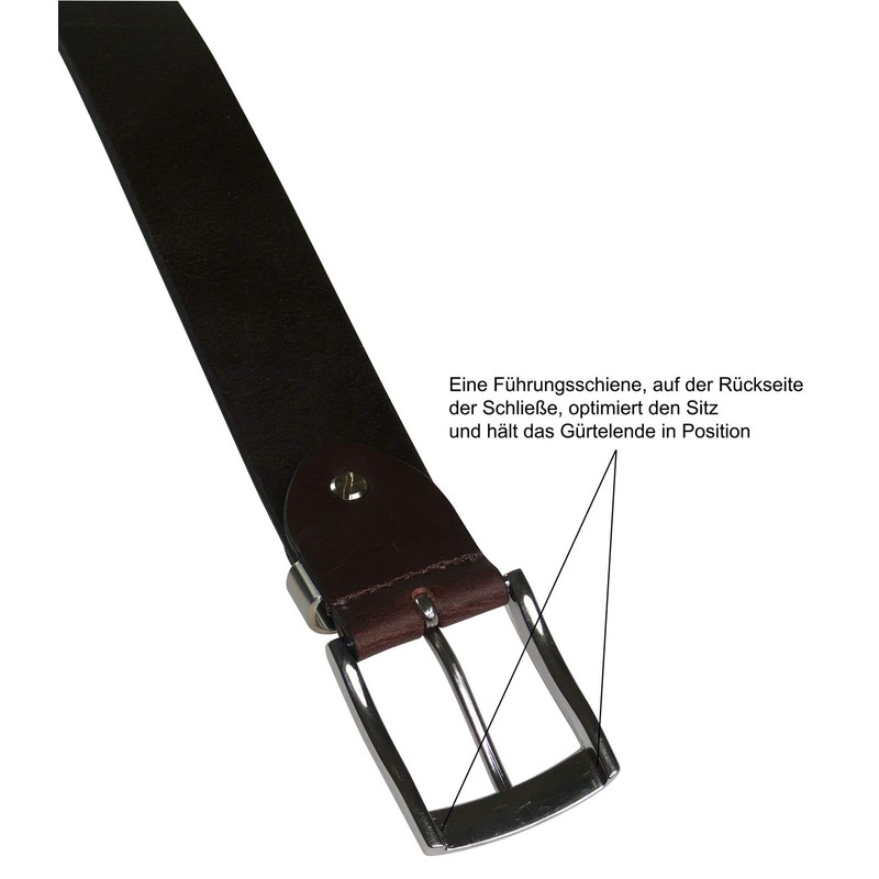 Harrys-Collection Men's Jeans Belt with Elegant Metal Loop, brown