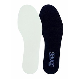 Sorbo Shock Absorption + Charcoal Insole, Deodorizing, Antibacterial, S Size, 9.3 - 9.6 inches (23.5 - 24.5 cm), Black
