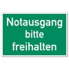Sign Notausgang bitte freihalten PVC 20 x 30 cm (Rescue