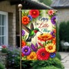 Hummingbird Garden Flags Flower Garden Yard Flags 12X18 Double Sided