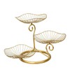 3-Tier Gold Metal Fruit Basket, Kitchen & Living Room Display