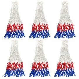 6 PCS Basketball Net Basketball Net Outdoor, Portable Basketball Net Basketball Hoop Nets Replacement，Netball Net 12 Loops Basketball Net Fits Indoor or Outdoor Rims Heavy Duty Basketball Net