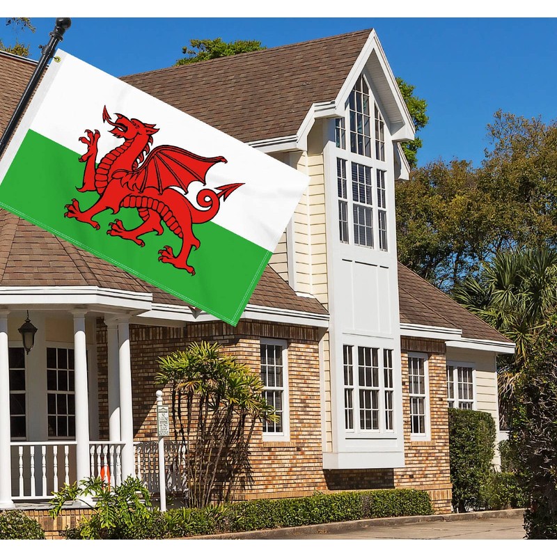 3×5 FT Welsh Flag, Large 100D Wales Dragon National Outdoor