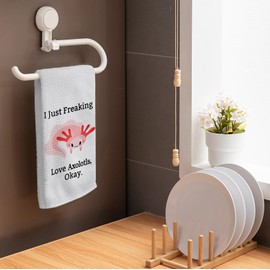 HIWX Axolotl Kitchen Towels, i Just Freaking Love Axolotls Okay Axolotl Lovers Kitchen Towels Dish Towel, Axolotl Gifts, Axolotls Hand Towel for Bathroom Kitchen Decor 16x24 Inches