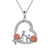 HUKKUN Snail Necklace Sterling Silver Pendant Snail Jewelry Gifts for
