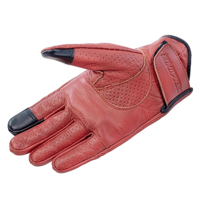 Komine 2025 Model Motorcycle 06-264 GK-264 Protective Leather Gloves, Red,
